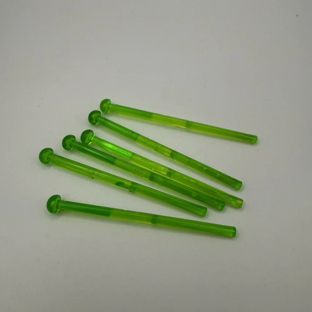 LEGO (x5) Star Wars Trans-Bright Green Projectile Bar Shooter Dart Laser 15303 - Picture 2 of 3
